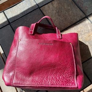 Portland Leather Goods Medium Crossbody in Bougainvillea